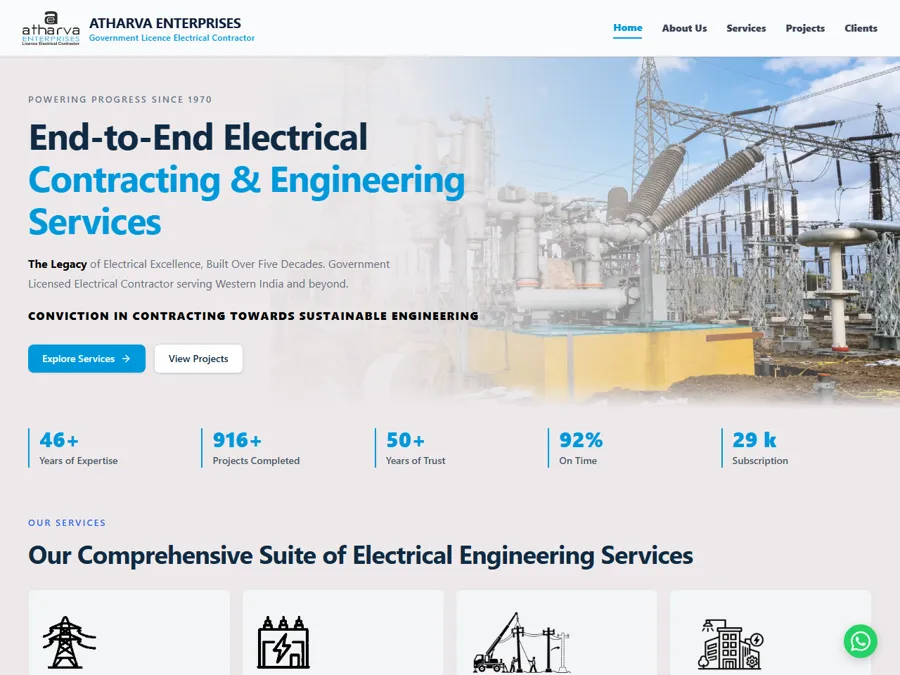 Electrical contractor website
